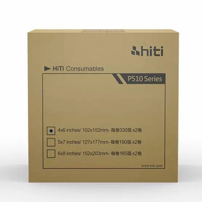 オリジナル ヒティ P510s / P510K / P510L プリンターキット 6x8 &quot; 152x203 mm 写真紙とリボン