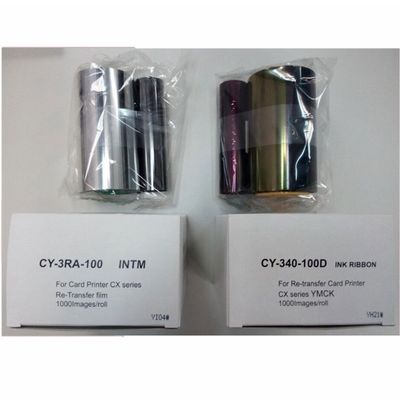 YMCK リボンとCY-3RA-100 リトランスファーフィルム CY-340-100Dプリンターにとって完璧な選択