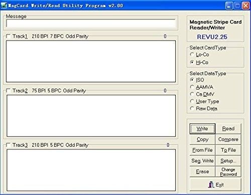MSR605 マグネティックストライプカードリーダー Windows用USB3トラックとソフトウェア・スイート