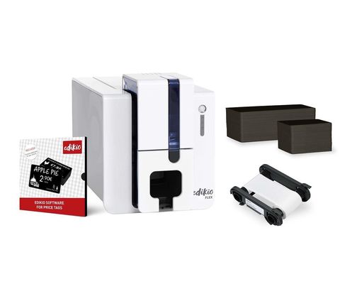 Evolis Edikio FLEX タグ シングルサイド 12点/mm 300dpi USB イーサネット フルタグ ホテルカード