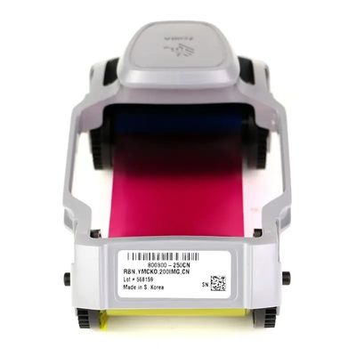 プリント 200 プリント/ロール YMCKO カラーリボン ゼブラ ZC100 カードプリンター 800300-250CN