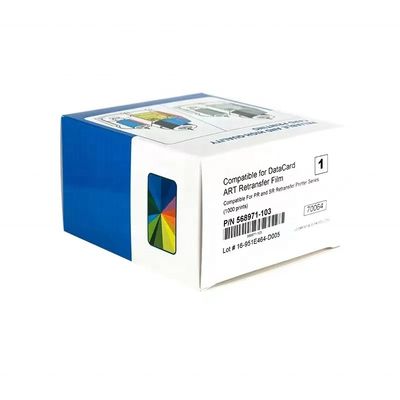 データカード 568971 001 YMCK カラーリボンと 568971 103 SR200 SR300 RP90 RP90のリトランスファーフィルム