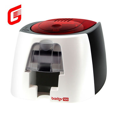 Evolis Badgy100 シングルサイド スマート プラスチック ビジネス IC ID カード プリンター USB 接続