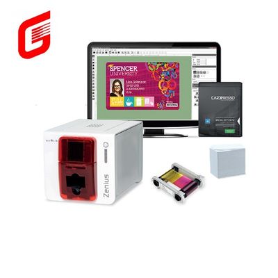 高速カラーYMCKO エボリスゼニアス CR80カード用単面型PVCIDカードプリンター