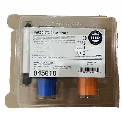 500 印刷能力 ファーゴ用YMCKOリボン 45610 DTC1500 プリンター オリジナル