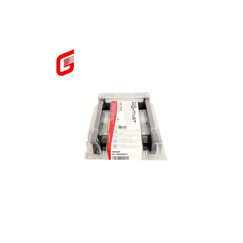 Evolis R5F008S14 YMCKO リボン プライマシー ゼニアス PVC IDカードプリンター R5F008S140を交換する