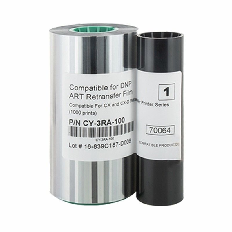 CY-3RA-100 互換性のあるDNP CX-D80 CX210 プリンターリボン 1000 枚の画像をリトランスファー
