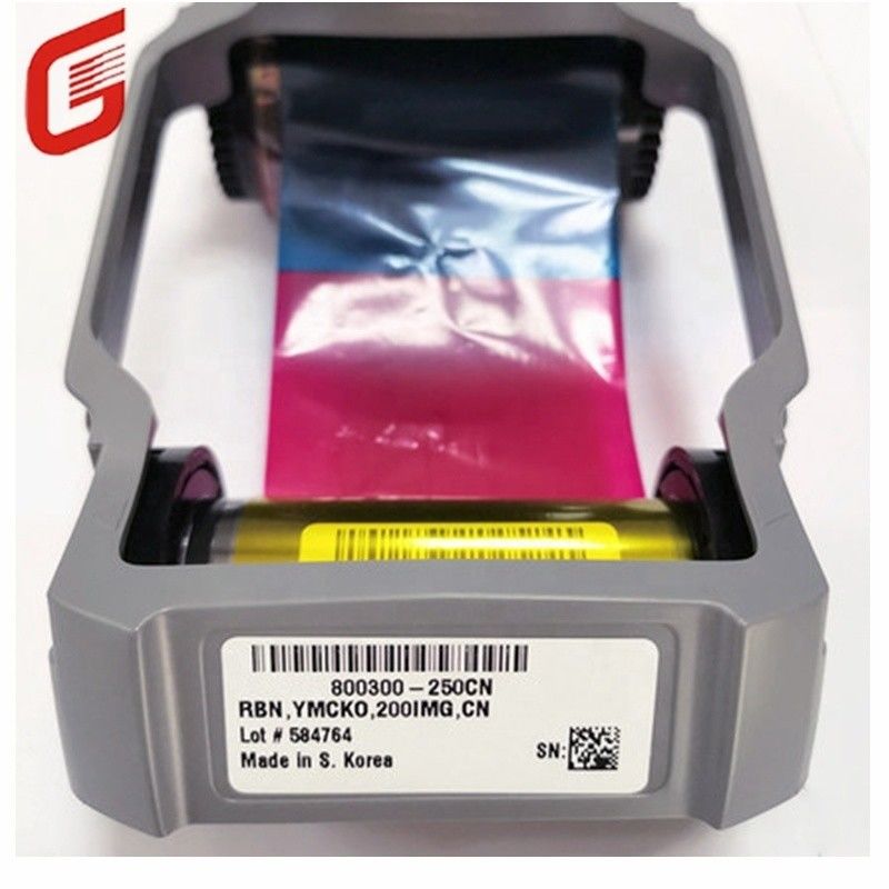 ゼブラZC100 / ZC300シリーズ IDカードプリンター リボン 800300-252CN YMCKO カラー 300 プリント